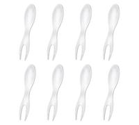 Homoyoyo 8 Pièces Set de Fourchettes Acier Inoxydable Multifonctions pour Fruits Desserts Maïs et Salade Ustensiles de Table Durables et Faciles à Nettoyer pour Repas et Barbecue