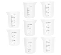 Homoyoyo 8 Pièces Silicone Measuring Cups Kit With Graduated Scale And Spout For Accurate Resin Mixing DIY Crafts And Kitchen Use