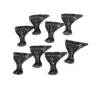 Homoyoyo 8 Pièces Zinc Alloy Retro Small Beast Face Furniture Feet Corner Protectors for Gift Boxes and Craft Projects Metal Sofa Legs and Wood Corner Support