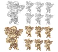 Homoyoyo 80 Breloques pour Ongles Baroques 3d Vintage en Résine 80 Pièces, Décorations Manucure Argentées et Dorées, Accessoires Nail Art Femme pour Fêtes et Occasions Spéciales