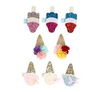 Homoyoyo 8pièces Barrettes à Cheveux Brillantes Pour Fille Garçon Fille Lot De Forme De Crème Glacée Accessoires Pour Cheveux