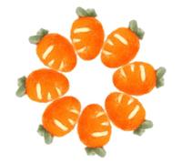 Homoyoyo 8pièces Carottes Feutre pour Bricolage Décorations De Carottes Laine pour Accessoires Multi-Fonctionnels pour Décoration De Plateaux Rétro