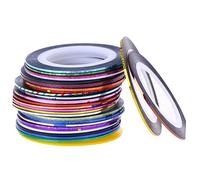 Homoyoyo 90rouleaux Nail Art String Stickers with Dispenser Box Adhesive Nail Striping Tape for Girls Women Easy-use Manicure Decoration Decals