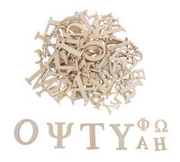 Homoyoyo 96 Pièces Lettres Grecques Naturelles pour Garçon Fille Apprentissage Créatif et Décoration Murale Lettres DIY pour Projets Éducatifs et Jeux