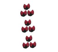 Homoyoyo 9pièces Filet à Chignon Élastique Avec Nœud Fleur Accessoires De Coiffure Élégants Et Rouge