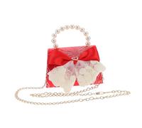 Homoyoyo À Bandoulière pour Petite Fille avec Accessoires Perles Et Nœud Parfait pour Enveloppes De Nouvel an Chinois Paquets Rouges du Festival De Printemps