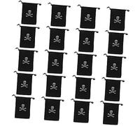 Homoyoyo à Cordon En Tissu Noir - 20 Pièces De Sachets Bonbon Halloween - Sacs à Thème Pirate Pochons Pour Bonbons Et Parfaits Pour Et