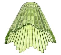 Homoyoyo Abat-jour Conique en Verre Soufflé Vert, Remplacement pour Lampe de Bureau, Lampadaire ou Plafonnier, Diamètre 4,2 Cm X Hauteur 15,5 Cm, Cache-ampoule Décoratif pour Éclairage