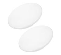 Homoyoyo Abat-jour Rond Blanc en Pvc pour Plafonnier, Design à Verrouillage par Rotation, Solide, Lot de 2 Pièces, pour Salle de Bain et Chambre