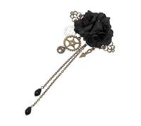 Homoyoyo Accessoires de Cheveux Gothiques et Mécanique Barrette Steampunk Fleur Rose pour Mariage Fête et Cosplay Élégant et Durable Créatif