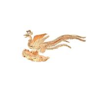 Homoyoyo Accessoires De Décoration Pour Cheveux Laiton Base Plate Phénix Ancien Patch Diy Pour Épingles à Cheveux Et Bandeaux Pour Femmes Doré