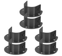 Homoyoyo Acier Support Inoxydable Ensembles de Tringle à Vêtements 6 | Fixation Murale en U à Bride Large, pour Panneaux de Placard en Bois ou Aggloméré, Montage Rapide