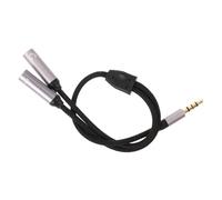 Homoyoyo Adaptateur Casque Câble Répartiteur Audio Jack Double Femelle Câble Prolongateur Microphone Robuste et Flexible Compatible PC Smartphone et Écouteurs