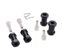 Homoyoyo Adaptateur de Moyeu Hexagonal 12 Mm Noir, Prolongateur D’axe Allongé 20 Mm Compatible Voitures Rc 1/10, Accessoires pour Voitures Radiocommandées Crawler et Tout-Terrain
