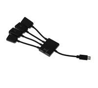 Homoyoyo Adaptateur OTG USB Multi-Port avec Chargeur Intégré pour Smartphone Et Tablette Hub USB Ultra-Fin Et Léger Compatible avec Périphériques