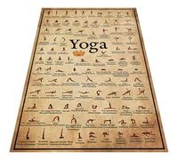 Homoyoyo Affiche de Posture de Yoga sur Toile 50x70 Cm sans Cadre, Décoration Murale Artisanale Résistante à l'usure pour Salle de Sport et Chambre, Accessoire Mural pour Entraînement