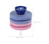 Homoyoyo Affûteur Lame Tondeuse Gazon Double Couche avec Tête Meule Industrielle Couches Accessoire Affûteuse Perceuse pour Usage Domestique et Industriel Compatible Toutes Tondeuses
