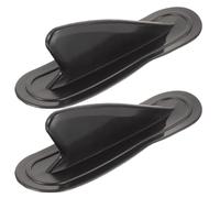 Homoyoyo Ailerons de Pagaie en PVC Noir 6,4 Cm, Lot de 2, Accessoires pour Planche de Surf Gonflable, Aileron Arrière et Diviseur d'eau pour Paddleboard, Longboard et Kayak, Stabilité