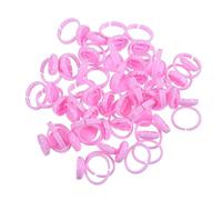 Homoyoyo Anneaux Pour Extension De Cils 100 Pcs Petite Taille Support Pigment Rose Accessoire Maquillage Professionnel Tatouage Nail Art