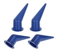 Homoyoyo Applicateur à Embouts de Calfeutrage Incurvés Bleus 4 Pcs, Buse D’extension Réutilisable en Plastique Compatible Pistolet à Calfeutrer, Outil Précis pour Travaux de Rénovation