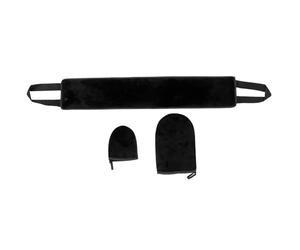 Homoyoyo Applicateurs Autobronzants 3 Pièces sans Doigts, Noir Double Face Bande Dos, Petit et Grand Taille, Applicateur Exfoliant pour Visage et Corps, Kit Autobronzant Professionnel