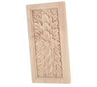 Homoyoyo Applique Bois Sculpté Non Peint Décor Classique Colonne Romaine Bois Massif Ornement de Meuble Floral pour Portes Armoires Décor Mural Élégant et Stable