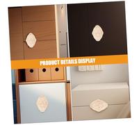 Homoyoyo Applique Ovale Non Peint pour Décoration Meuble DIY Ornement Sculpté Surface Lisse et Installation Facile pour Porte Armoire Cheminée Lit et Escalier