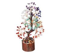 Homoyoyo Arbre Fortune en Cristal Artificiel Symbolisme Positif, Décoration Intérieure Élégante en Pierre de Cristal pour Bureau ou Maison