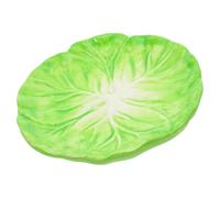 Homoyoyo Assiette à Salade en Céramique Verte Multifonction, Plat de Service Créatif de Chou, Plateau Porte-fruits Cuisine et Présentation Alimentaire, Taille Moyenne, Surface Lisse, Usage