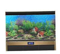 Homoyoyo Autocollant De Fond D'Aquarium 3D - Poster Décoratif Double Face pour Couvercle en Verre - Stickers Adhésifs Tridimensionnels pour Un Effet Aquatique Éblouissant