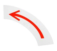 Homoyoyo Autocollant Fléché Directionnel Gauche Étiquette de Sécurité Adhésive Solide Panneau de Signalisation pour Équipements Entrepôts et Bureaux Autocollants D’Avertissement