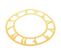 Homoyoyo Autocollant Mural Miroir Rond 25 CM en Acrylique Couleur Doré Profond Chiffres Arabes Cadran d'Horloge Décoratif pour Salon et Entrée Sticker Horloge Murale Design Moderne