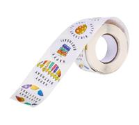 Homoyoyo Autocollants Joyeux Anniversaire Auto-Adhésifs 38 CM pour Décoration de Fête Gâteau et Enveloppes Rouleau d'Étiquettes d'Anniversaire pour Boîtes et Sachets