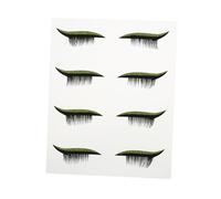 Homoyoyo Autocollants pour Eyeliner et Faux Cils Femme, 4 Paires, Fluorescents, Imperméables et Auto-adhésifs, Maquillage Quotidien et Soirées Cosplay