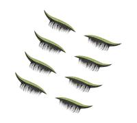 Homoyoyo Autocollants pour Faux Cils Pailletés Réutilisables 4 Paires Taille Standard Accessoires Beauté Femme Usage Quotidien Vert Militaire