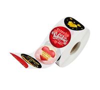 Homoyoyo Autocollants Présents Saint-Valentin 500 Pcs Étiquettes Adhésives « I Love You » Décoratives Autocollants de Sceau Colorés pour Enveloppes Albums et Scrapbooking Usage Bureau