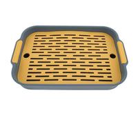 Homoyoyo Bac à Litière pour Lapin en Plastique Bleu Océan, Anti-Renversement, Taille Carrée, pour Apprentissage Propreté, Adapté Lapins, Cobayes, Hamsters et Petits Rongeurs, Toilette