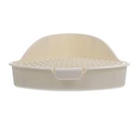 Homoyoyo Bac à Litière pour Petits Animaux Toilette Angle avec Verrou Fixe Bac Propreté pour Lapins Cochons et Hamsters Portable et Facile à Nettoyer Hygiénique