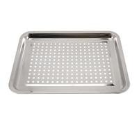 Homoyoyo Bac de Cuisson Multifonction en Acier Inoxydable 40X30X2 CM Plateau Perforé pour Barbecue Extérieur Grille à Griller Viande et Légumes Poêle à Griller Résistante et Pratique