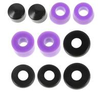 Homoyoyo Bagues de Trucks Skateboard avec Amortisseurs PU Violets, Kit de Remplacement pour Longboard et Surfskate, Coussinets Anti-Vibrations pour Skate Extérieur, Accessoires