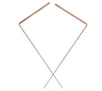 Homoyoyo Baguette de Sourcier en Cuivre Jaune, Tige Unique Tête Plate Ronde, Outil de Radiesthésie pour Localisation D'eau et Trésors, Exploration Spirituelle et Chasse aux Fantômes,