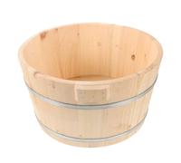 Homoyoyo Bain de Pieds en Bois Seau de Pédicure Profondeur 21 Cm Non Traité Bois Carbonisé Détente Familiale Usage Maison Soin des Pieds
