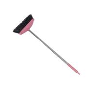 Homoyoyo Balai de Nettoyage Intérieur à Manche Long Acier Inoxydable Balayeuse Compacte avec Brosse Biseautée pour Sols Cuisine Bureau et Maison pour Poussière Cheveux et Déchets
