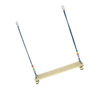 Homoyoyo Balançoire Suspendue pour Perroquet Moyen et Grand, en Bois Clochettes, Pont D’Escalade Créatif pour Oiseaux, de Broyage pour Maintien du Bec, Accessoire Ludique pour Cage