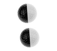 Homoyoyo Balles D'entraînement Bicolores en Caoutchouc Synthétique - Lot De 2 Pièces - pour Perfectionner Votre Swing Et Votre Jeu