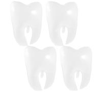Homoyoyo Ballons de Dent Grosse Taille 4 Pcs en Polyéthylène Blanc pour Décoration Fête Anniversaire Shower Murs et Fenêtres