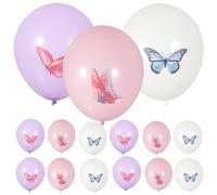 Homoyoyo Ballons en Latex à Motif et Fleurs 12 Pouces, 18 Pièces, Décoration Anniversaire Fête, Ballons Gonflables Imprimés, Accessoires pour Célébrations et Événements
