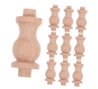 Homoyoyo Balustres d'Escalier en Massif 10 Pièces Mini-Balustres Décoratifs pour Terrasse Balustrade Intérieure Accessoires de Décoration Colonne Romaine Installation Facile 4X1,8Cm Bricolage Maison