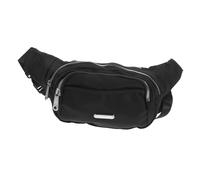 Homoyoyo Banane Femme Pochette à Bandoulière Ceinture Extérieur à Double Zip Espace De Rangement pour Activités Plein Air Couleur Noire