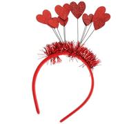 Homoyoyo Bandeau Cœur Rouge à Sequins Accessoire de Fête Chic pour Saint Valentin et Carnaval Headdress Romantique et Décoratif